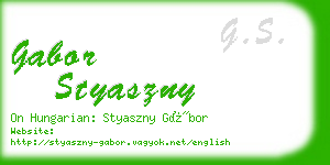 gabor styaszny business card